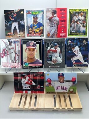 Manny Ramirez 5 Rookie cards in lot of 10 (Cleveland Indians)